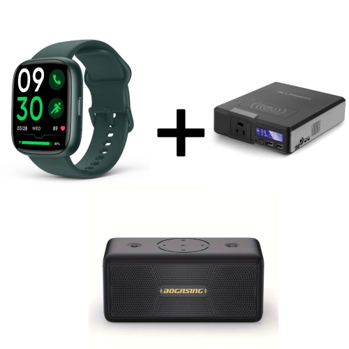 41600mAh Power Bank with AC Outlet, 40W Wireless Speaker, 1.83" Smart Watch with Fitness Tracking & Wireless Call Features