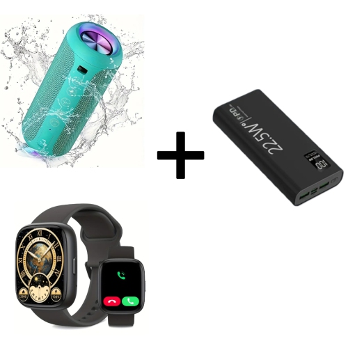 20, 000mAh Portable Power Bank, Wireless Speaker with 24W Sound, 1.83" HD Smartwatch with Fitness Tracking and Alexa