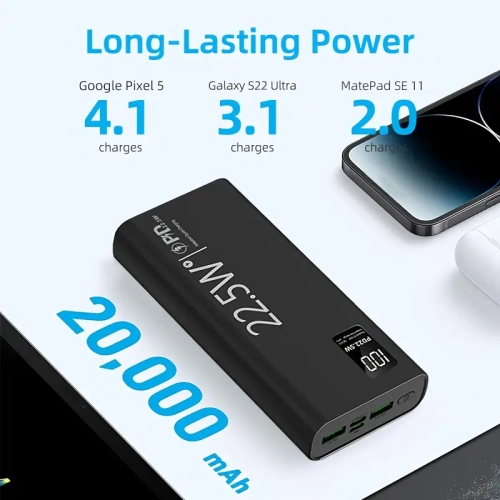 20,000mAh Portable Power Bank, Wireless Speaker with 24W Sound, 1.83" HD Smartwatch with Fitness Tracking and Alexa