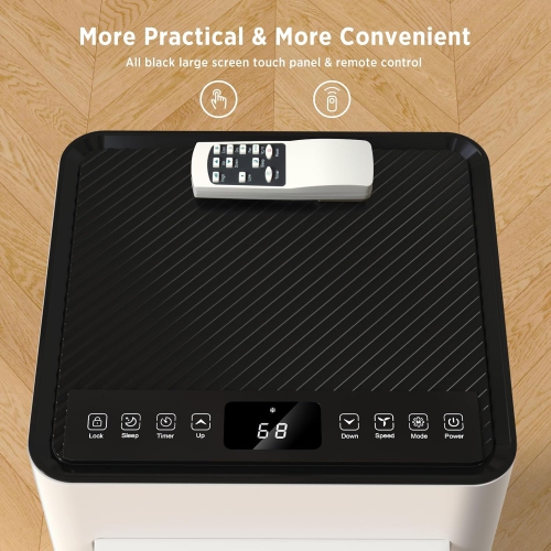 ZAFRO 8,000 BTU Portable Air Conditioners Cool Up to 350 Sq.Ft, 4 Modes Portable AC with Remote Control/Large LED Display/24Hrs Timer/Installation