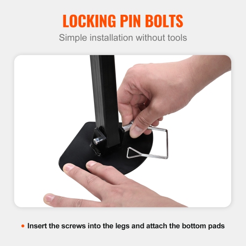 VEVOR 5th Wheel Tripod Stabilizer, 5000 LBS Load Capacity Tripod Fifth Wheel Stabilizer, 35"-57" Adjustable Height RV Gooseneck Stabilizer, Tripod