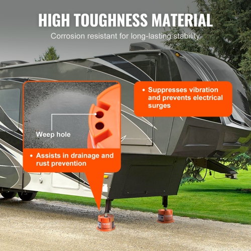 VEVOR 2000 lbs Trailer Jack Block,RV Leveling Block, High-quality Polypropylene RV Camper Stabilizer Blocks, RV Travel Accessories Use for Any Tongue