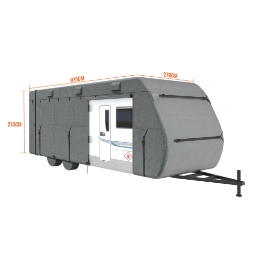 VEVOR 28-31 ft Travel Trailer Cover, Class A RV Cover, Top 300D Oxford Fabric Camper Cover, Waterproof, Windproof and Rip-Stop, with Storage Bag,