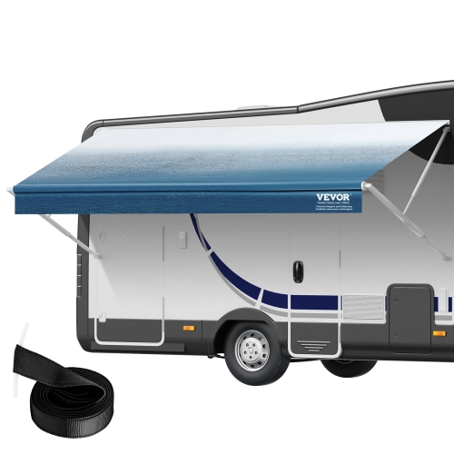 VEVOR RV Awning Fabric Replacement, 20'2" Fabric Length for 21' Awning, Heavy Duty 3-Ply 16oz PVC Camper Awning Fabric, Waterproof & UV Protection