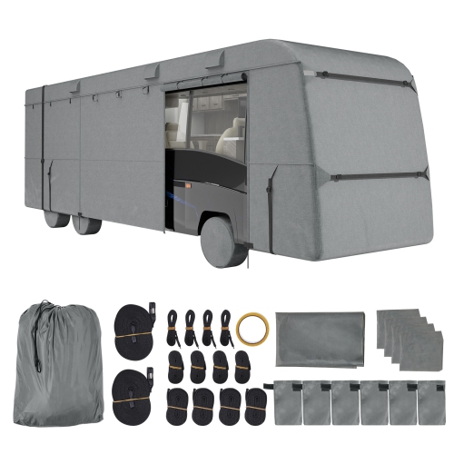 VEVOR 29-32 ft Class C RV Cover, Motorhome Cover, Oxford Fabric Motorhome RV Cover, Waterproof, Windproof and Rip-Stop, Camper Cover with Storage