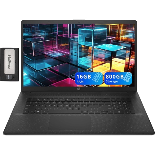 HP  17.3" HD+ Business Laptop, Intel I7-1255U, 800GB Storage (512GB SSD+288GB Docking Station Set), 16GB Ram, ‎intel Iris Xe Graphics, Numeric