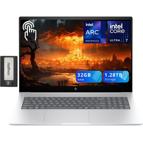 HP Envy 17.3" FHD Touchscreen Laptop, Intel Ultra 7 155H,1.28TB Storage(1TB SSD+288GB Docking Station Set),32GB RAM,Intel Arc Graphics, Backlit