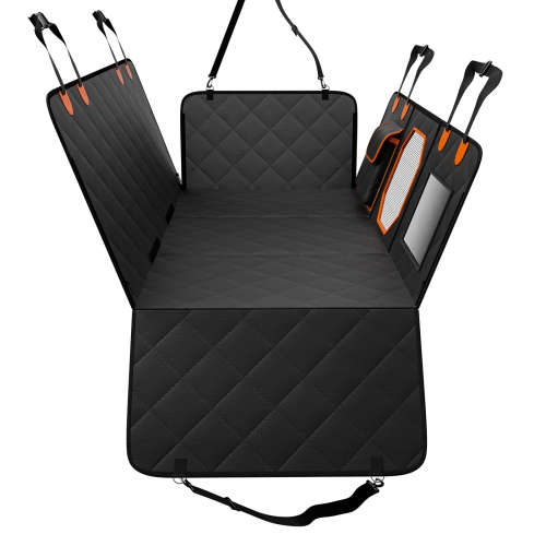 VEVOR 54 x 26.5in Dog Car Seat Cover for Back Seat, 100% Waterproof, 600D Heavy Duty Backseat Pet Car Hammock Extender with Storage Pocket,