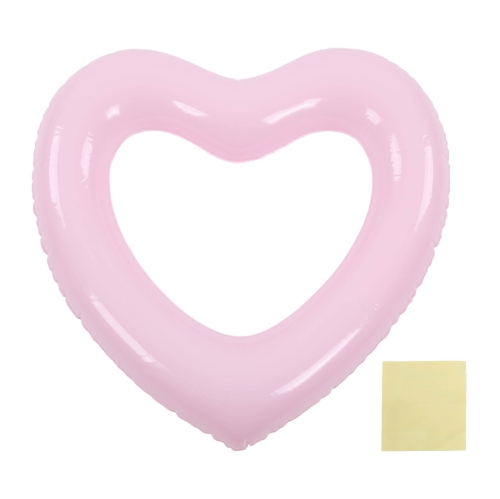 Heart Shaped Swimming Circle 45cm Thick Tear Resistant PVC Material Inflatable Pool Float Rings for Pool Party Beaches Pink