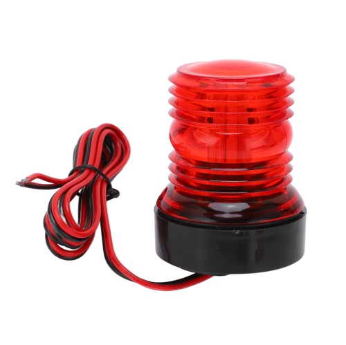 Boat LED Navigation Light 360° All Round Anchor Light Marine Stern Light Red Light for Sailing DC 12V‑24V