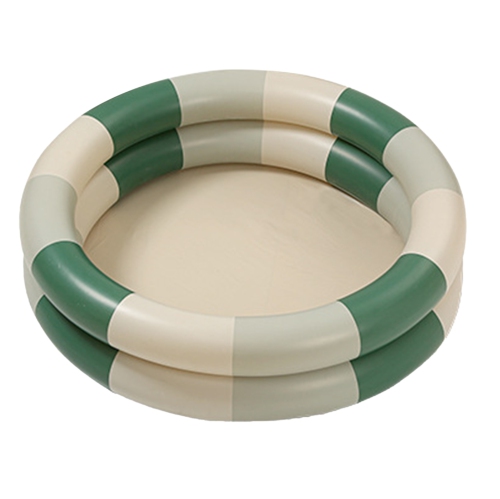 Inflatable Pool Baby Retro Blow Up Swimming Pool Family Cute Style Thickened Water Pool Green Stripe