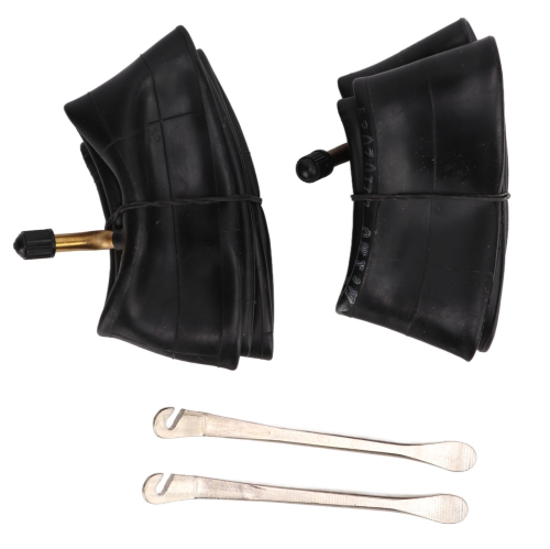 2 Pack 10x2.125 Inner Tube + Tyre Tool Inflatable Butyl Rubber Inner Tube with Coppery Angled Valve Stem