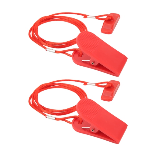 Image 1 of 10.. 2PCS Treadmill Universal Safety Key Running Machine Key Magnet Treadmill Key Rectangle Red