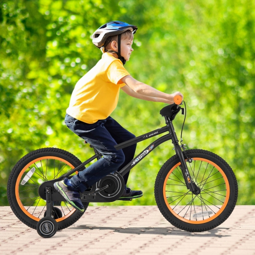 Costway 18-Inch Kid's Bike for 4-8 Years Old with Adjustable Saddle & Anti-slip Handlebar Black