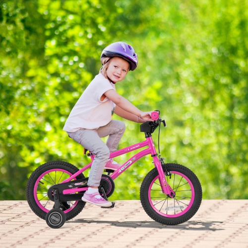 Costway 14-Inch Kid's Bike for 3-5 Years Old with Adjustable Saddle & Anti-slip Handlebar