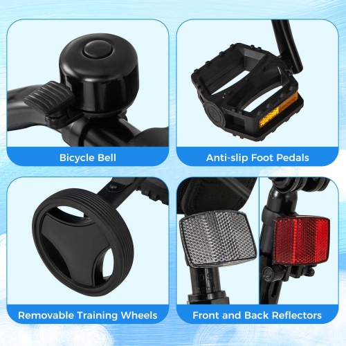 Vélo pour enfants de 16&nbsp;po de Costway avec guidon réglable et deux freins à disque de type selle