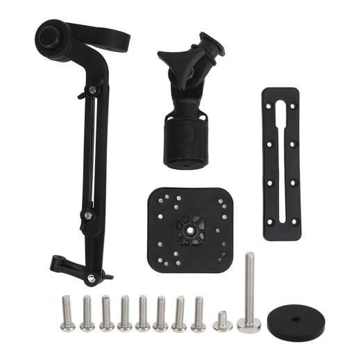 Image 1 de 10.. Trousse de base pour échosondeur en nylon et acier inoxydable Bras de fixation pour capteur de force de serrage plus grand pour pêcheur
