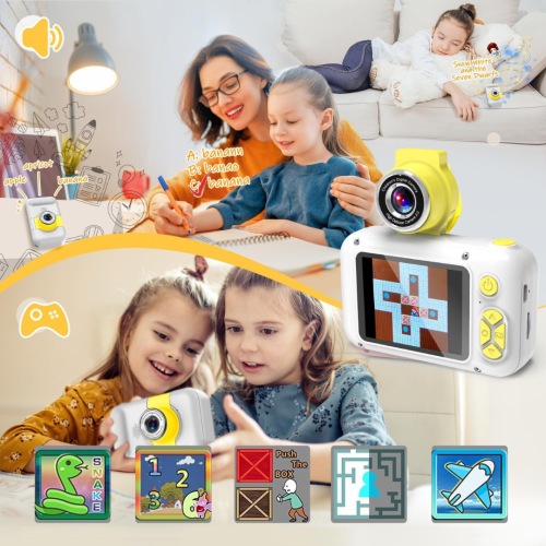 Kid Camera,ARNSSIEN Camera for Kid,2.4in IPS Screen Digital Camera,180°Flip Len Student Camera,Children Selfie Camera with Playback
