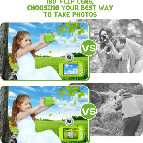 Kid Camera,ARNSSIEN Camera for Kid,2.4in IPS Screen Digital Camera,180°Flip Len Student Camera,Children Selfie Camera with Playback
