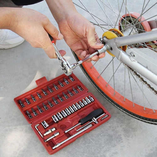 Cordless Slim Ratchet Set, Portable Manually Slim Ratchet Set, 46 in 1 Socket Ratchet Wrench Set for Repairs