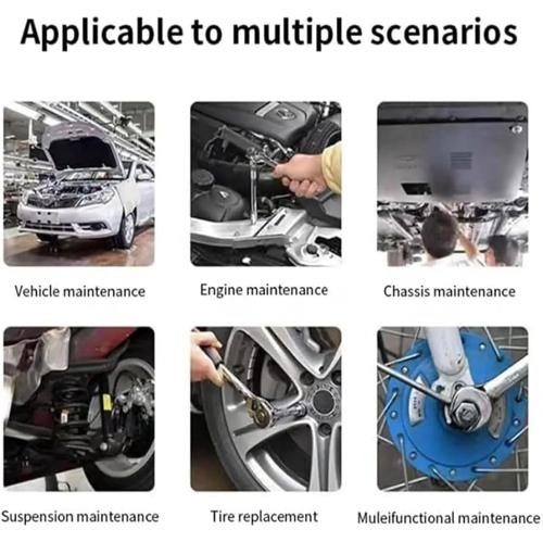Cordless Slim Ratchet Set, Portable Manually Slim Ratchet Set, 46 in 1 Socket Ratchet Wrench Set for Repairs