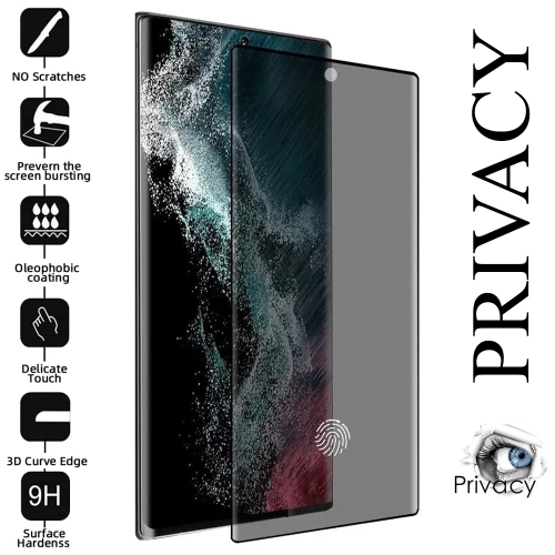 Privacy Screen Protector for Samsung S25 ULTRA, 9H Anti Spy Private Tempered Glass Film
