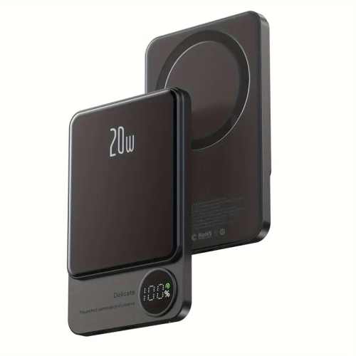 5000mAh Wireless Magnetic Power Bank, 24W Wireless Speaker with RGB Lights, and 1.8-Inch Sports Smartwatch with 100 Modes