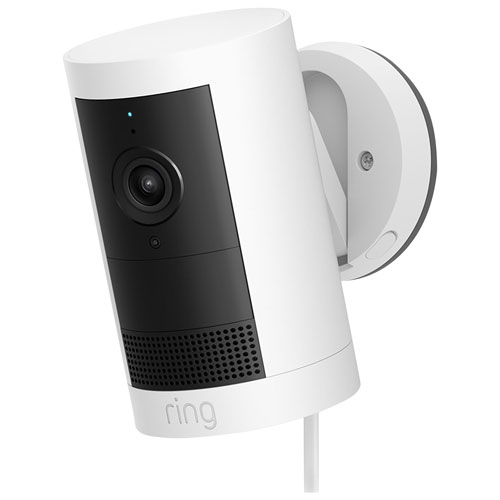 Ring Outdoor Cam Plus Wired 2K Security Camera - White