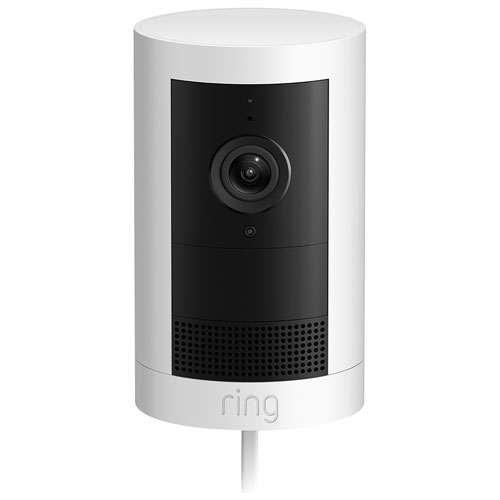 Ring Outdoor Cam Plus Wired 2K Security Camera - White