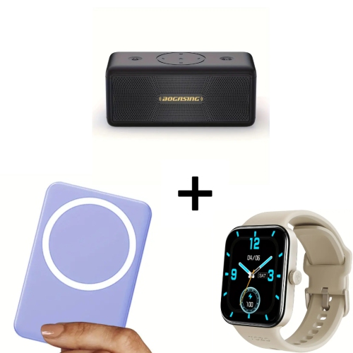 1.78" Smartwatch with Fitness Tracker, Ultra-Slim 5000mAh Magnetic Power Bank, and 40W Wireless Speaker with 30H Playtime