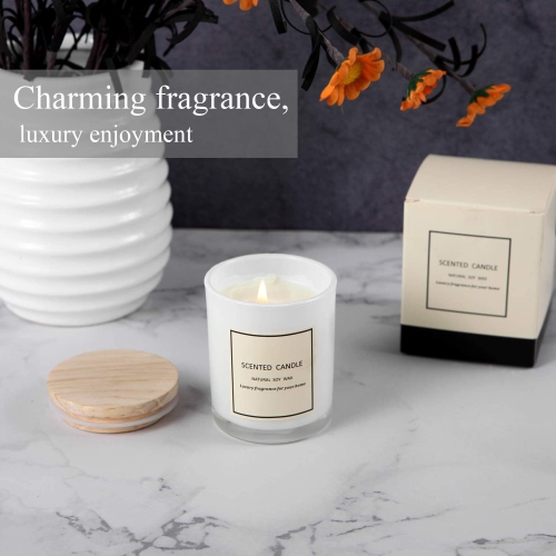 Gifts for Women Men-Scented Candles 100% Pure Natural Soybean Wax with Plant Essential Oils, Perfect for Bath, Yoga, Christmas, Birthday, Mother's Day