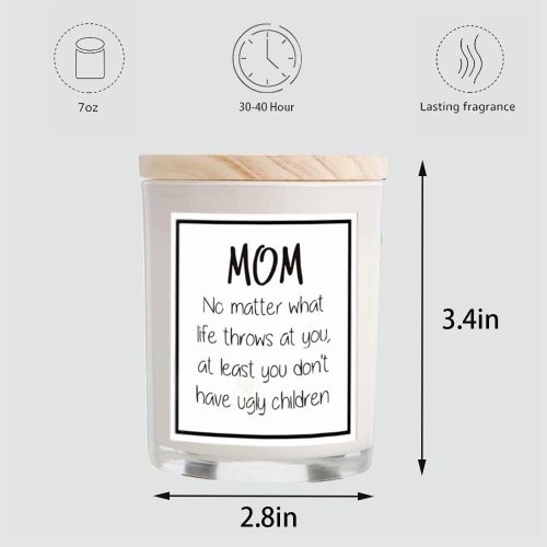 Gifts for Mom from Daughter Son - Best Mom Gifts, Funny Birthday & Mothers Day & Thanksgiving & Christmas Gifts(Vanilla)