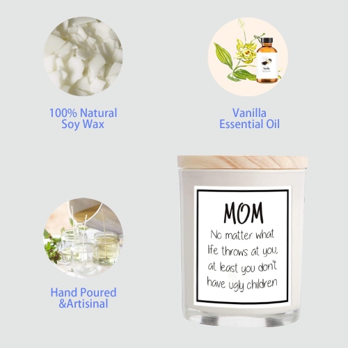 Gifts for Mom from Daughter Son - Best Mom Gifts, Funny Birthday & Mothers Day & Thanksgiving & Christmas Gifts(Vanilla)