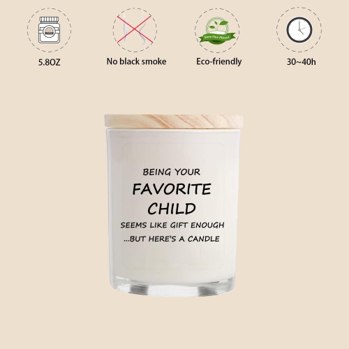 Gifts for Mom from Daughter Son - Best Gifts, Funny Mothers Day & Birthday & Thanksgiving & Christmas Gifts, Vanilla Candles(5.8oz)