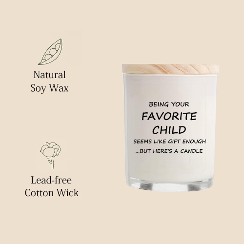 Gifts for Mom from Daughter Son - Best Gifts, Funny Mothers Day & Birthday & Thanksgiving & Christmas Gifts, Vanilla Candles(5.8oz)