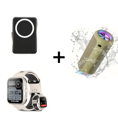 10,000mAh Magnetic Power Bank, 24W Wireless Speaker, 1.78" Smart Watch with GPS & Alexa, Multi-Device Charging, 30H Playtime