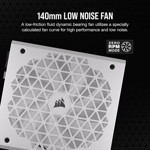 CORSAIR RM850x Shift 850W Fully Modular ATX Power Supply, 80 Plus Gold, ATX 3.0, PCIe 5.0, White