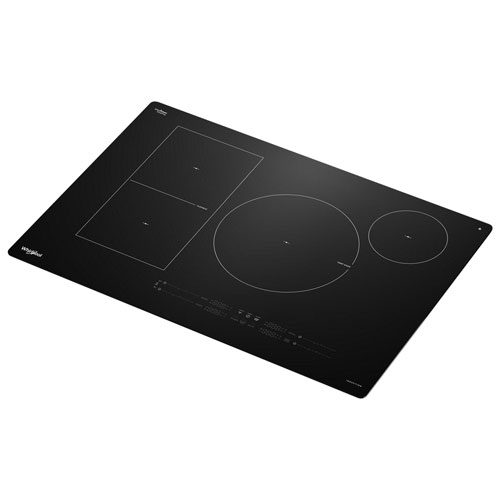 Whirlpool Intelligent 30" 4-Element Induction Cooktop (WCIT7530SB) - Black
