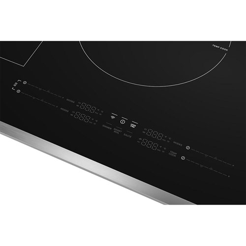 Whirlpool Intelligent 30" 4-Element Induction Cooktop (WCIT7530SS) - Black/Stainless Steel