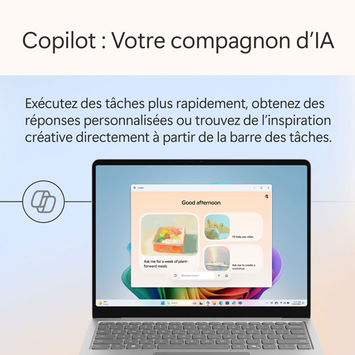 Portable Surface Laptop de 13 po de Microsoft avec Copilot+ PC - Platine - Anglais