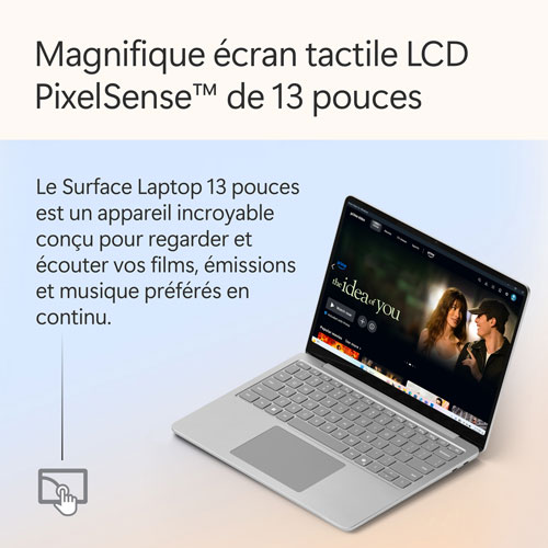 Microsoft Surface Laptop 13" Copilot+ PC Laptop - Platinum (Snapdragon X Plus/16GB RAM/512GB SSD) - Bilingual