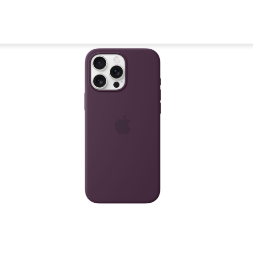 Image 1 of 1.. Refurbished Apple Silicone Fitted Hard Shell Case with MagSafe for iPhone 16 Pro Max - Plum MYYW3ZM/A