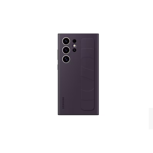 Image 1 of 1.. Refurbished Samsung Galaxy S24 Ultra Standing Grip Case Dark Violet EF-GS928CEEGCA