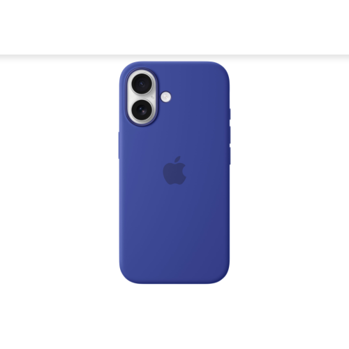 Image 1 of 1.. Refurbished Apple Silicone Fitted Hard Shell Case with MagSafe for iPhone 16 - Ultramarine MYY63ZM/A