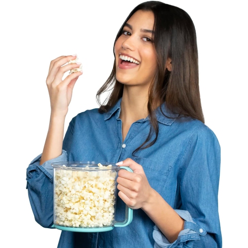 Presto – Machine à maïs soufflé à air chaud My Munch 04811 PopLite, format personnel, 8&nbsp;tasses, bol de service intégré, bleu