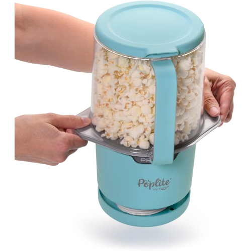 Presto – Machine à maïs soufflé à air chaud My Munch 04811 PopLite, format personnel, 8&nbsp;tasses, bol de service intégré, bleu