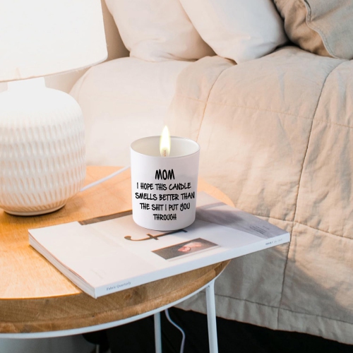 Candles Gifts for Mom from Daughter or Son Funny Cool Unique Christmas Mothers Day Birthday Gifts for Mom Lavender Scented Soy Candle I Hope This