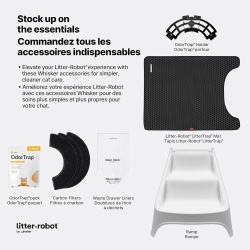 Litter-Robot 4 by Whisker, White - Automatic, Self-Cleaning Litter Box, Includes 1 Year of WhiskerCare