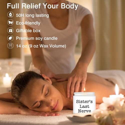 Cadeaux de soeur à domicile pour femmes, idées cadeaux d'anniversaire pour la fête des mères de Noël, bougies parfumées pour les amis féminins,