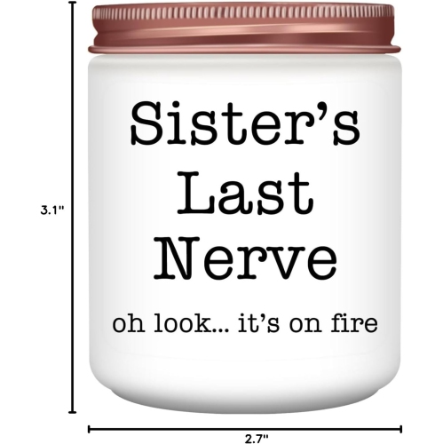 Cadeaux de soeur à domicile pour femmes, idées cadeaux d'anniversaire pour la fête des mères de Noël, bougies parfumées pour les amis féminins,